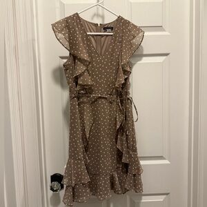 Tommy Hilfiger Brown Polka Dot Mini Dress